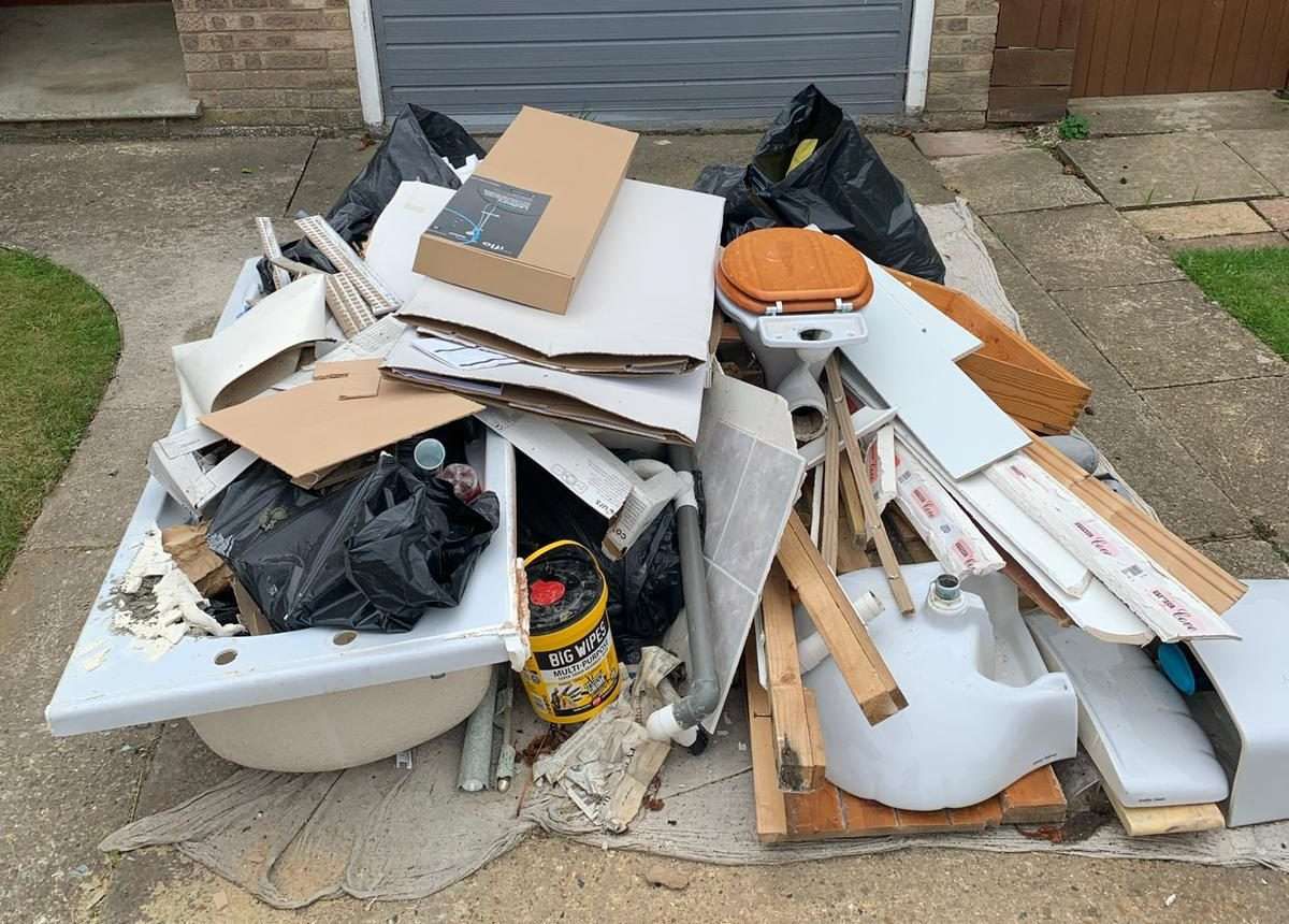 Bathroom refit waste